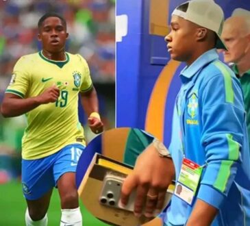 Endrick emociona antes do jogo